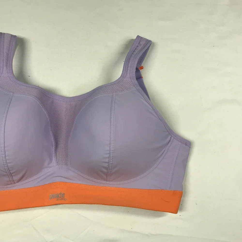 Panache Sport Lavender Orange Underwired High Impact Sports Bra 7341B 32FF